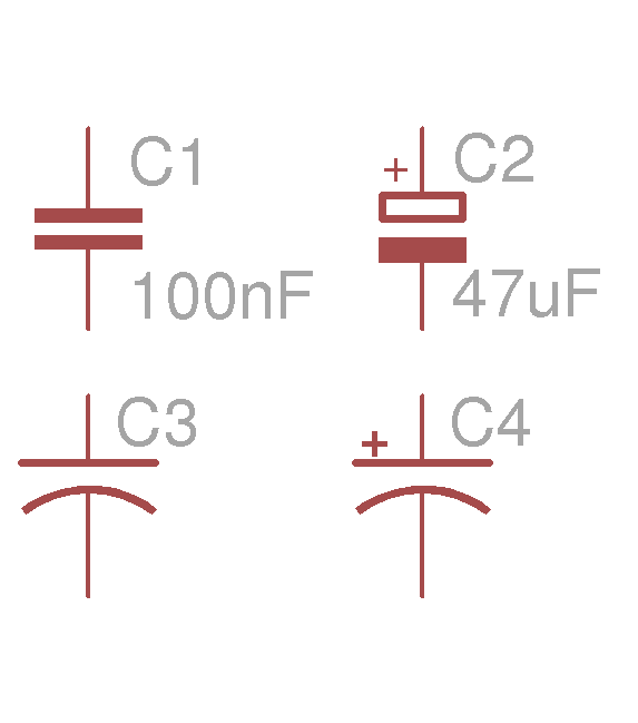 Skjemasymbol for kondensator
