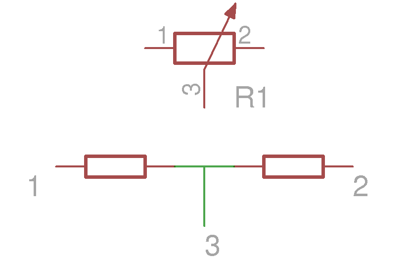Kretsskjemasymboler for potensiometer